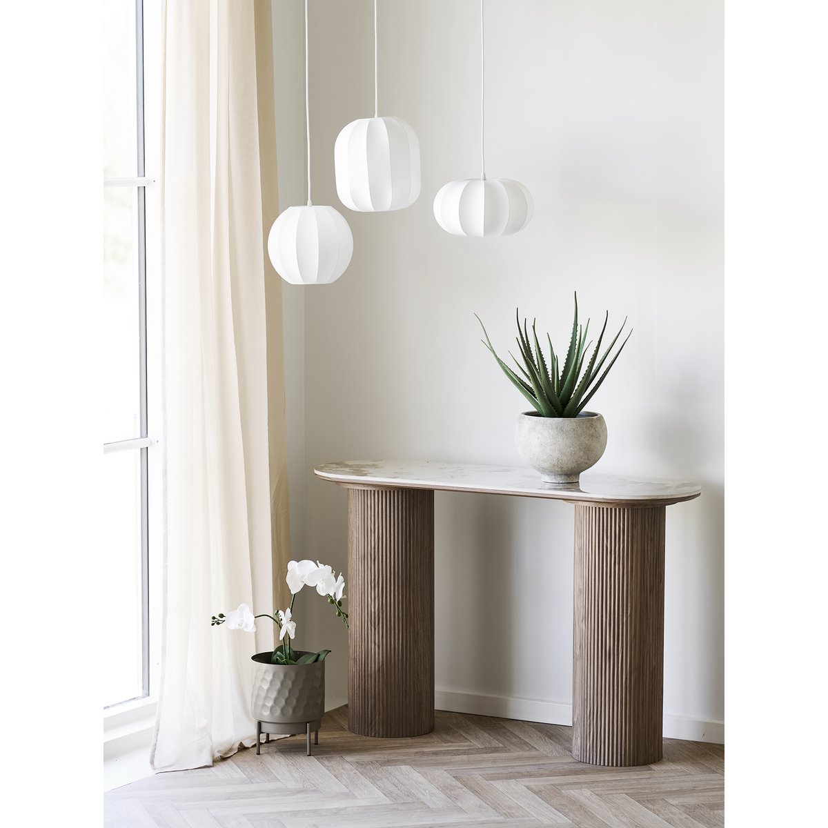 Suspension Coventry blanche Ø 28 cm