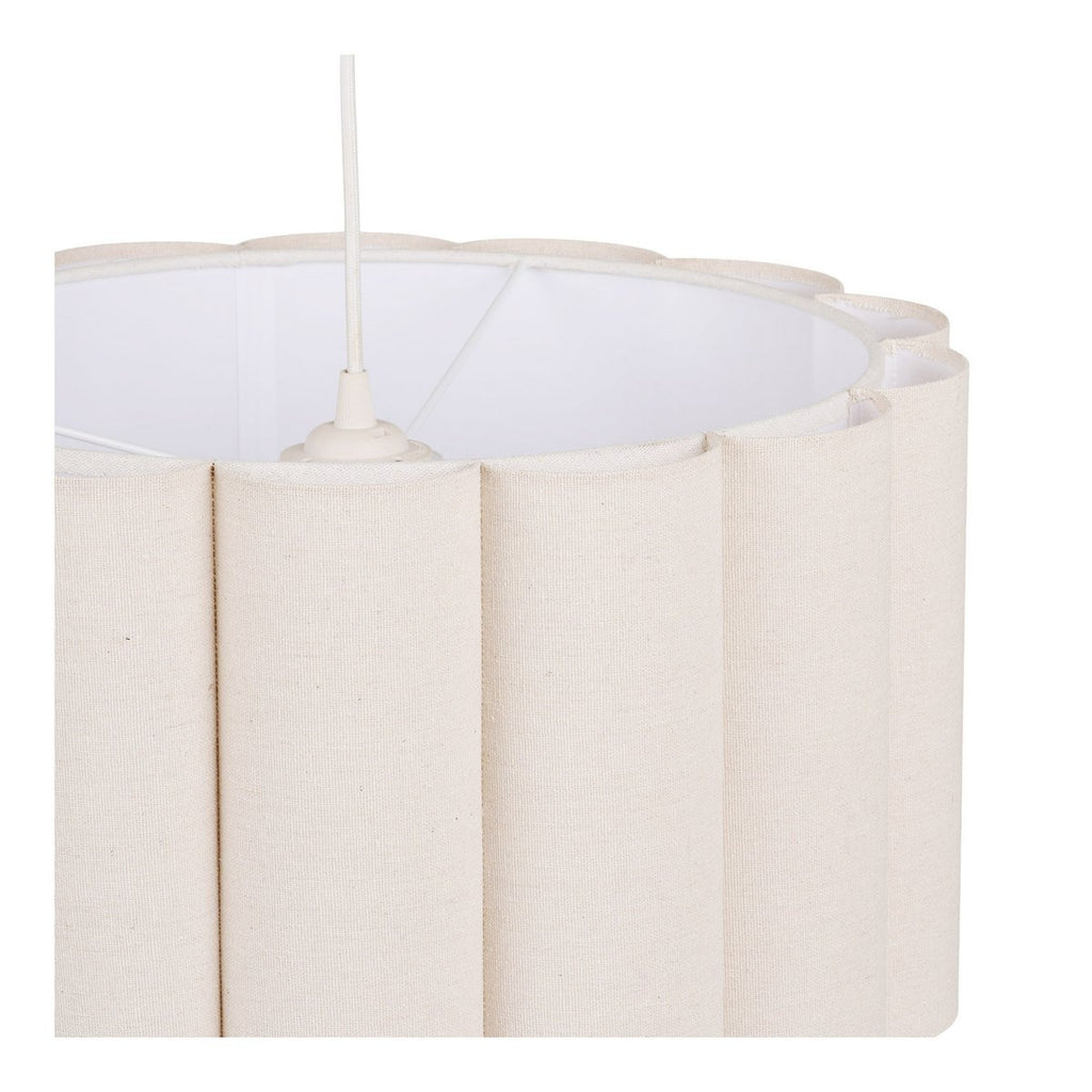 Suspension Watton en acier et lin gris et beige