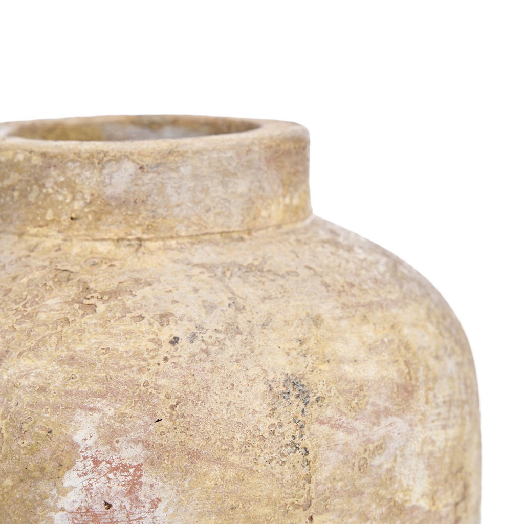 Vase Clay Echo crème en terre cuite 30 cm