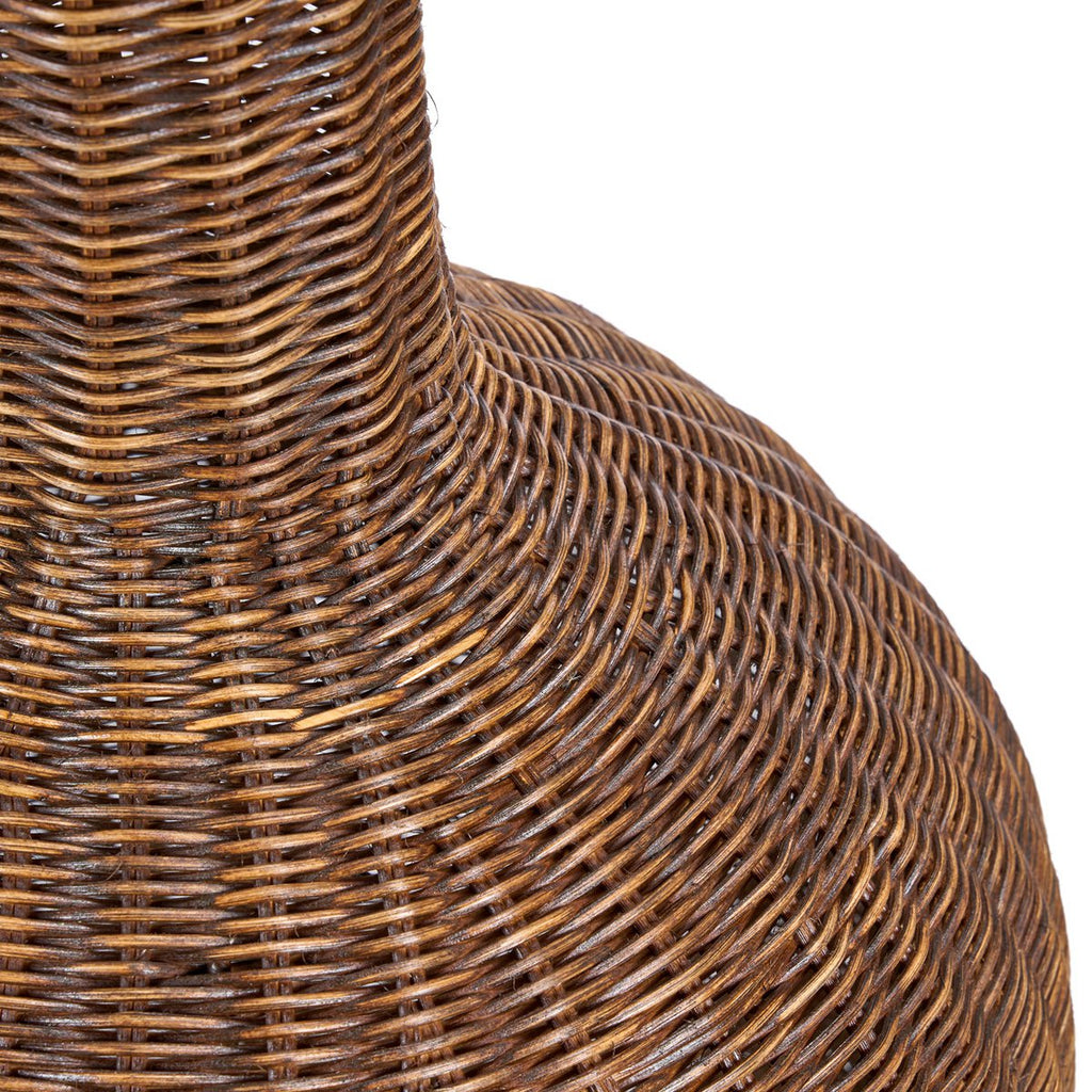Abat-jour suspension Amphore XXL en rotin marron – 156 cm