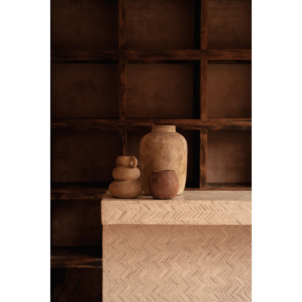 Vase Earthen Balance sable en terre cuite 18 cm