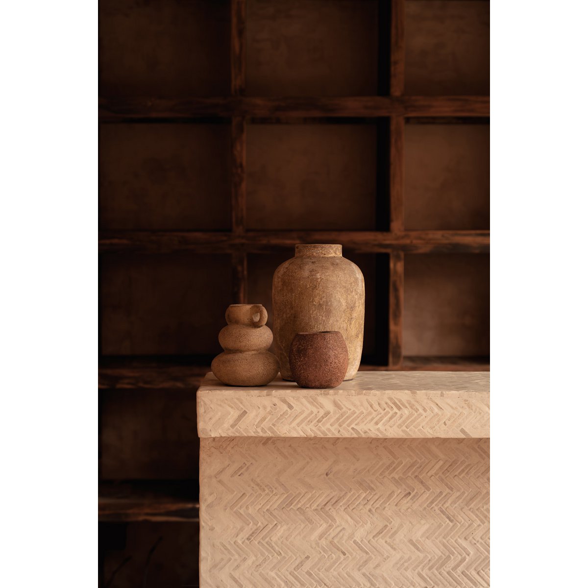 Vase Earthen Balance sable en terre cuite 18 cm