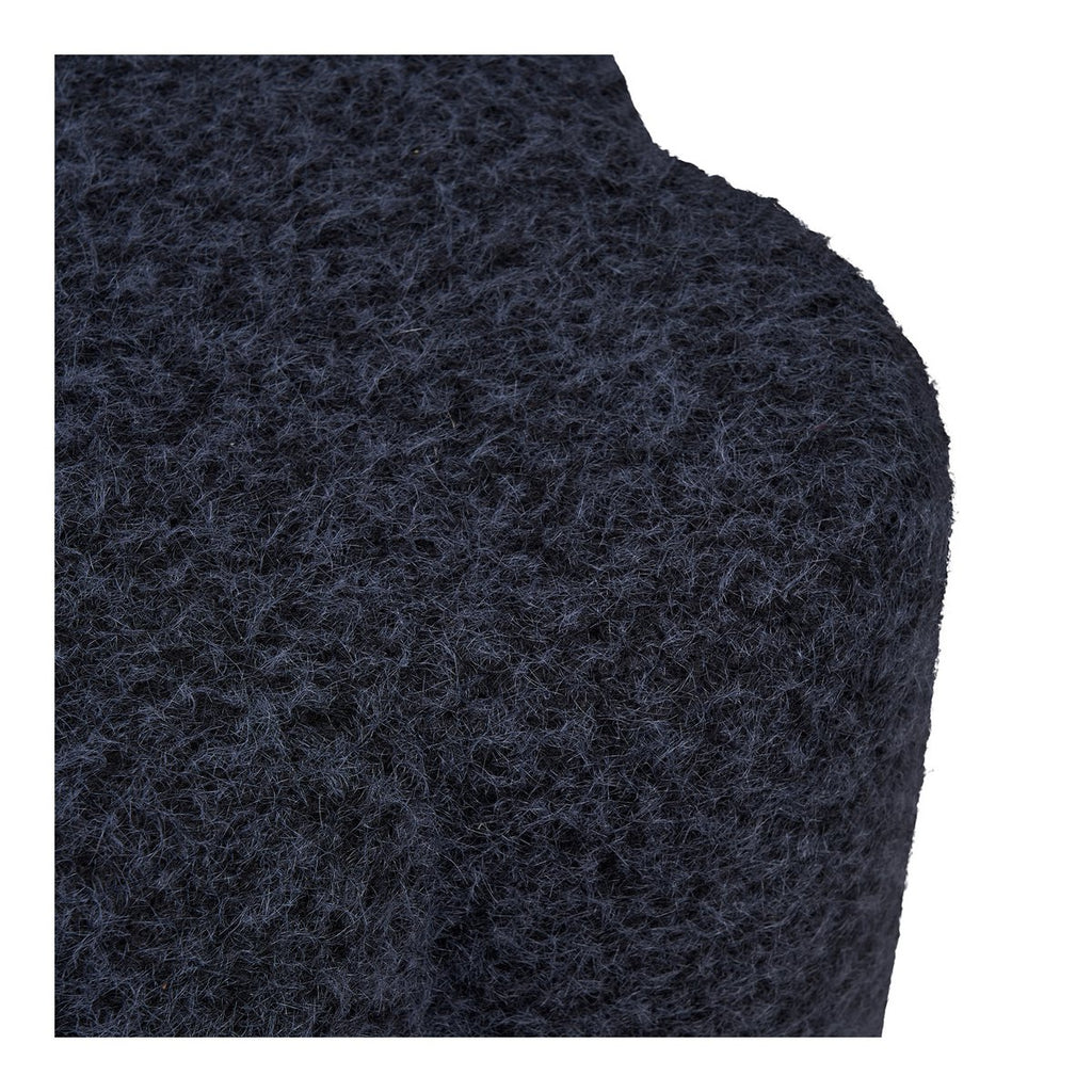 Pouf rond Durban bleu Ø 42 × H 38 cm