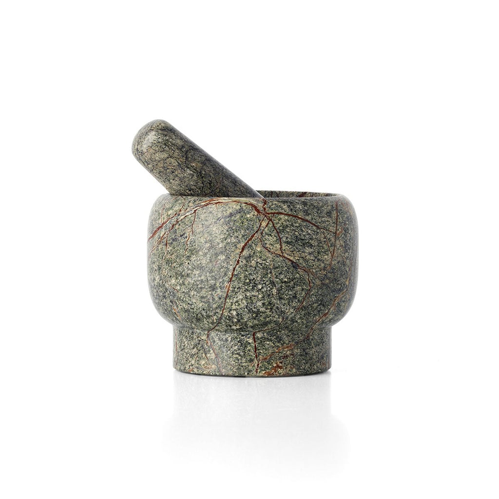Mortier et pilon en marbre Bidasar vert – The Bidasar Spice Grinder | Bazar Bizar