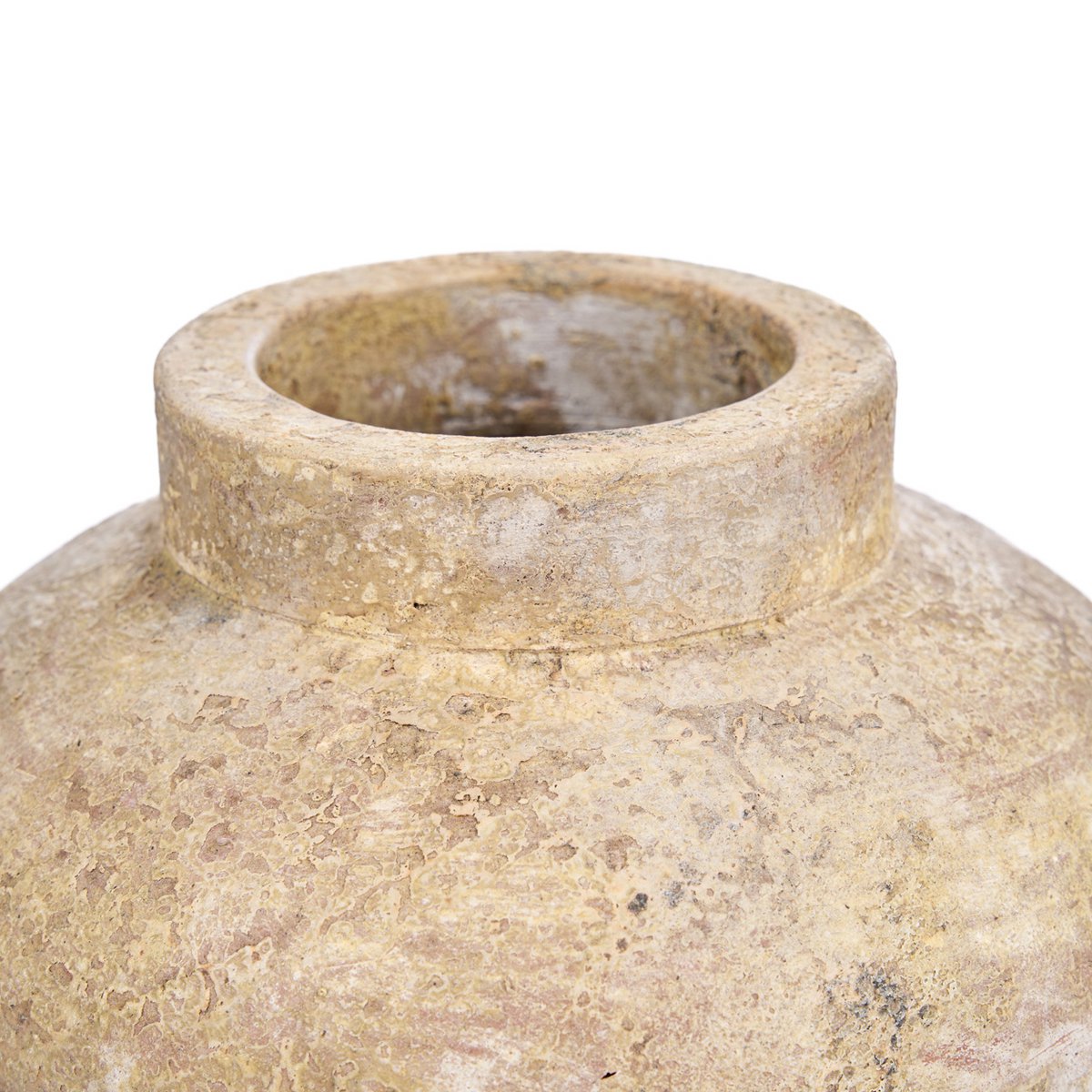 Vase Clay Echo crème en terre cuite 30 cm