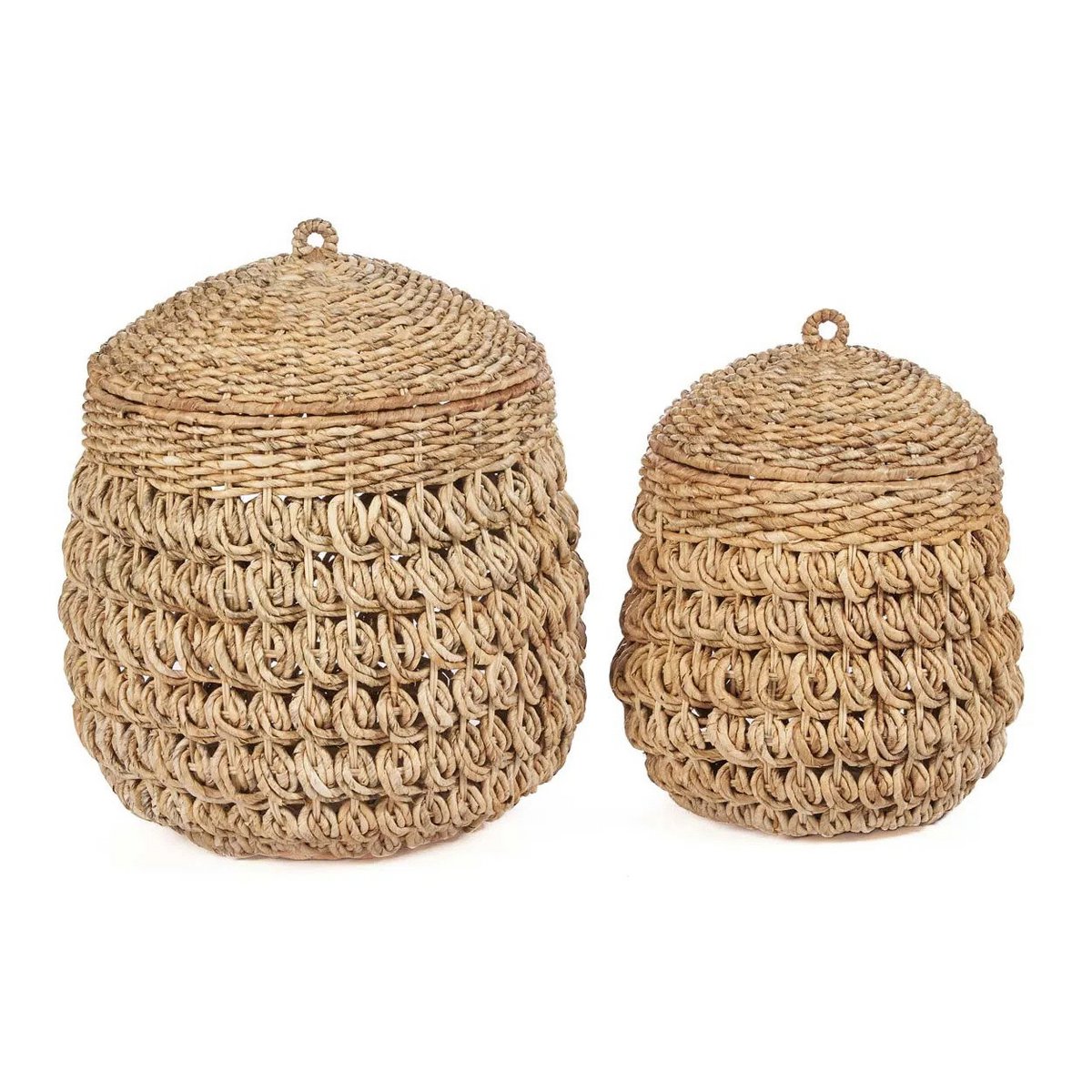 Grand panier en feuille de bananier Tarajih – Naturel – L | Bazar Bizar