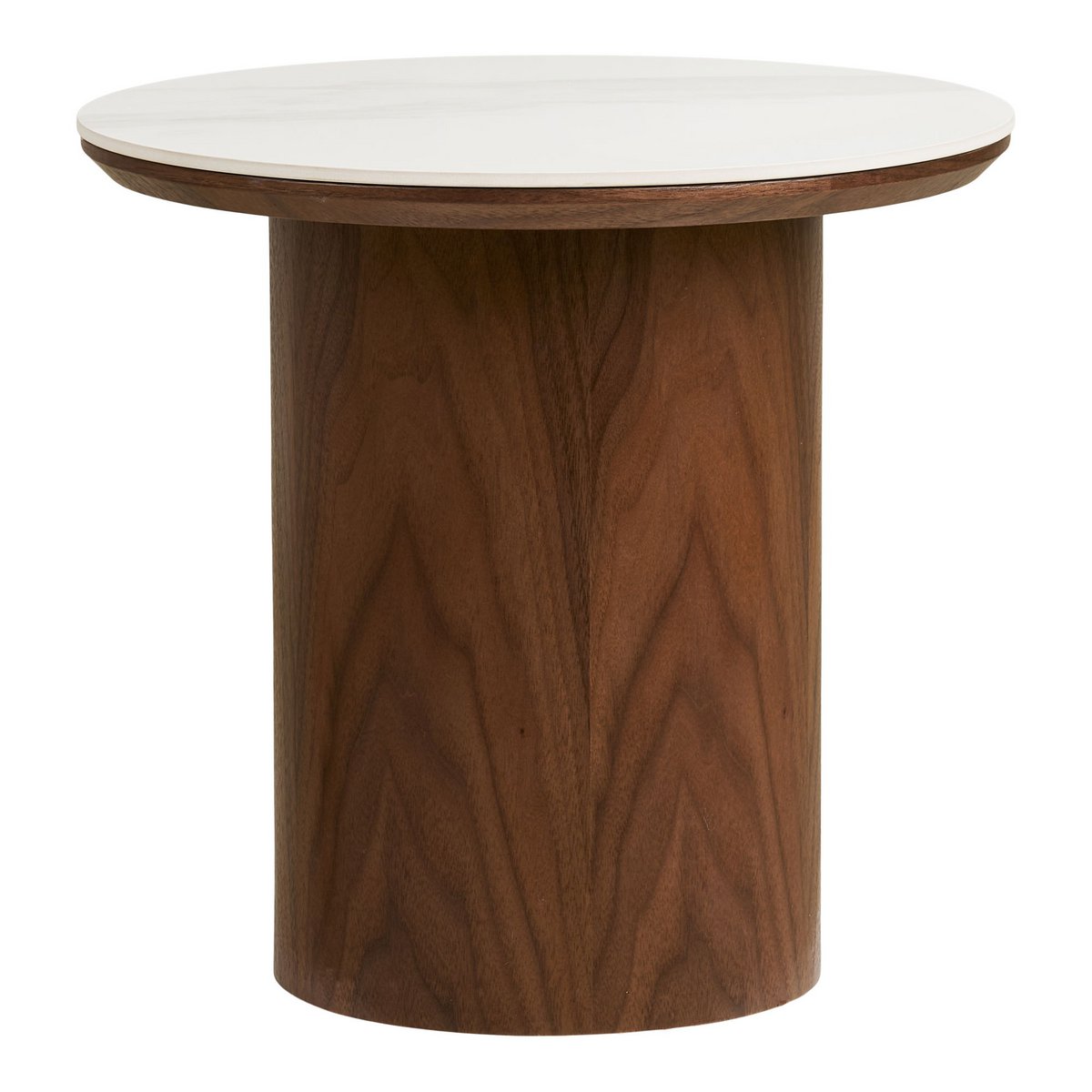 Table d'Appoint Noli - Céramique & Frêne, Ø40x38 cm