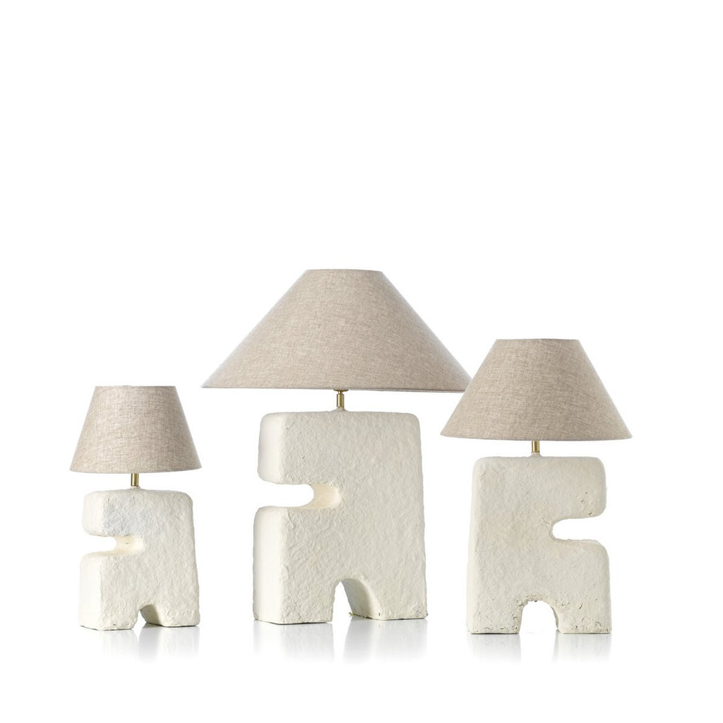 Lampe de table L’Objet blanche L en papier mâché – 55 cm