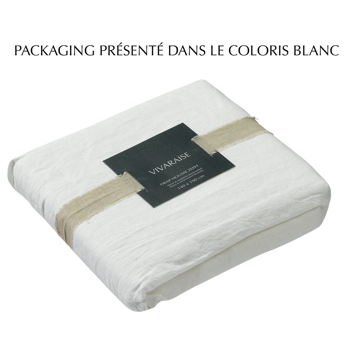 Zeff - Naturel - Drap housse 140 x 190 cm