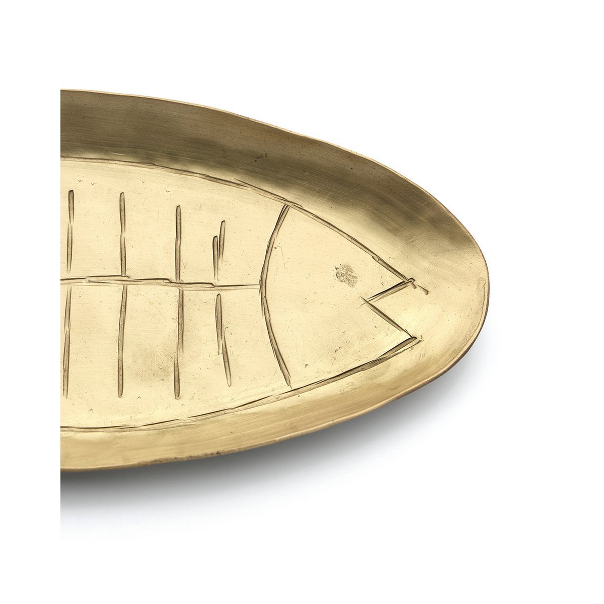 Plateau en laiton doré forme poisson Dishy Fishy – L | Bazar Bizar