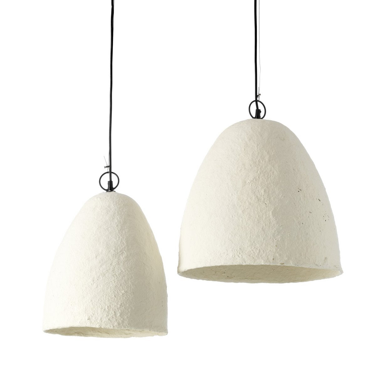 Suspension en papier mâché Savana – Blanc – S | Bazar Bizar