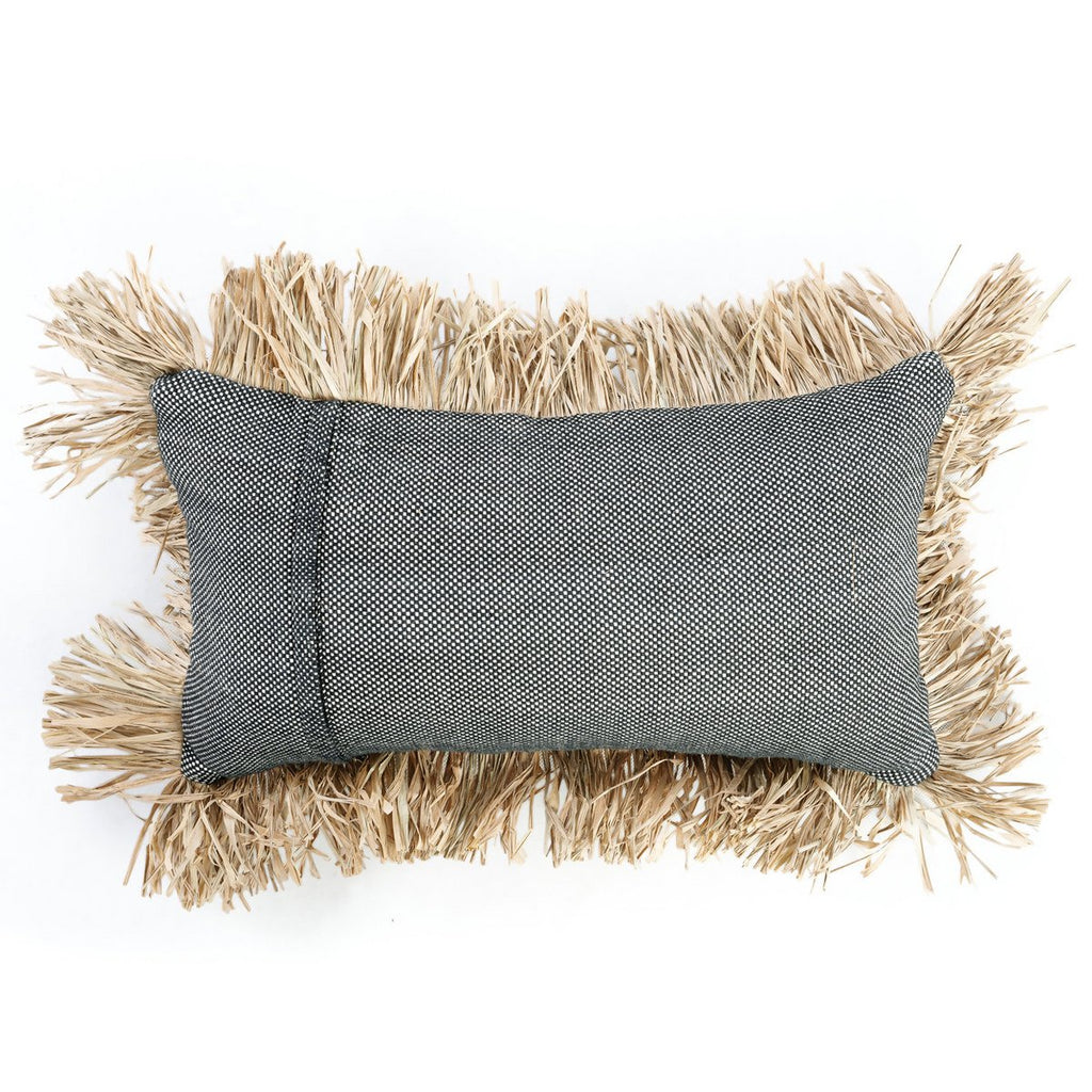Housse de coussin Bonita noir et naturel 30 × 50 cm