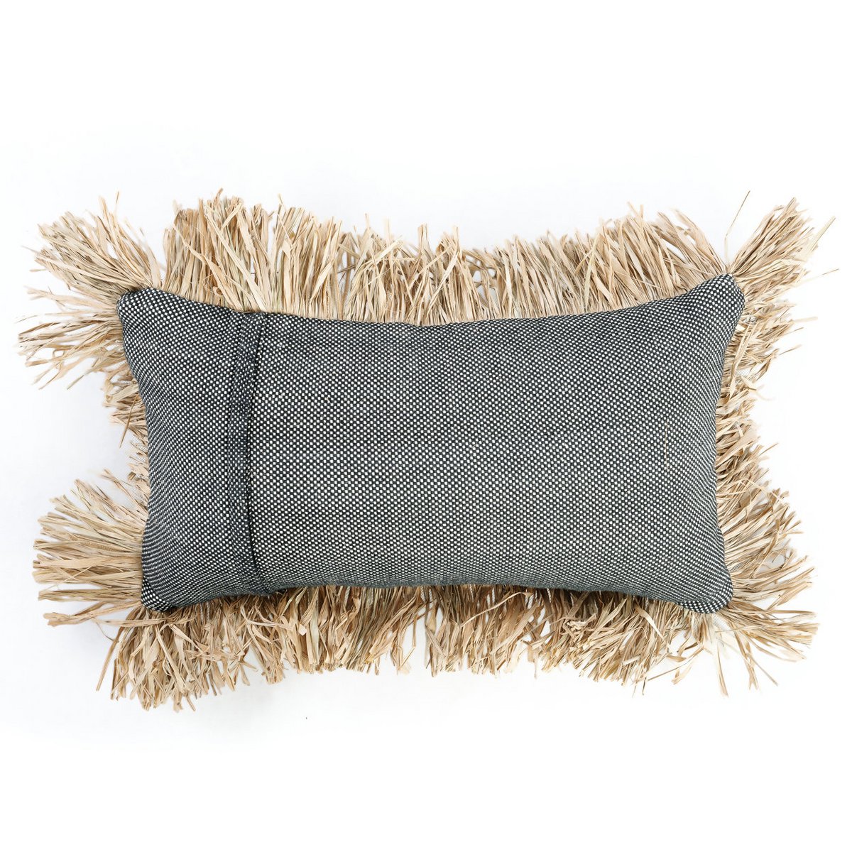 Housse de coussin Bonita noir et naturel 30 × 50 cm
