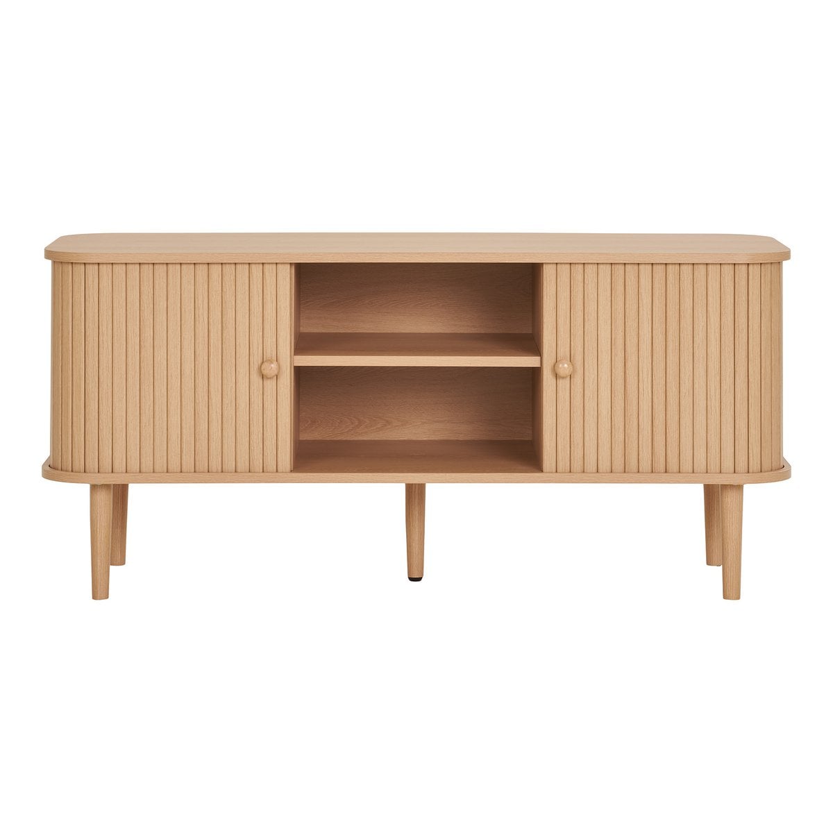 Banc TV Nikko - MDF & Pin Naturel, 113x40x51,5 cm