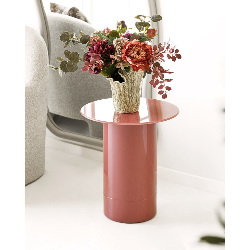 Table d’appoint Florens rose terreux – Ø 45 × 51 cm