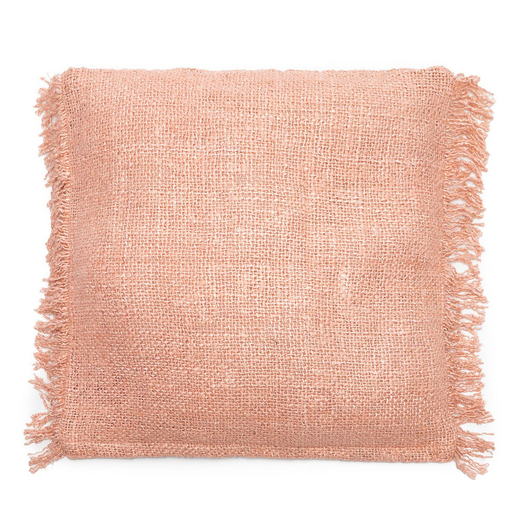 Housse de coussin en coton Oh My Gee – Rose Saumon – 60×60cm | Bazar Bizar