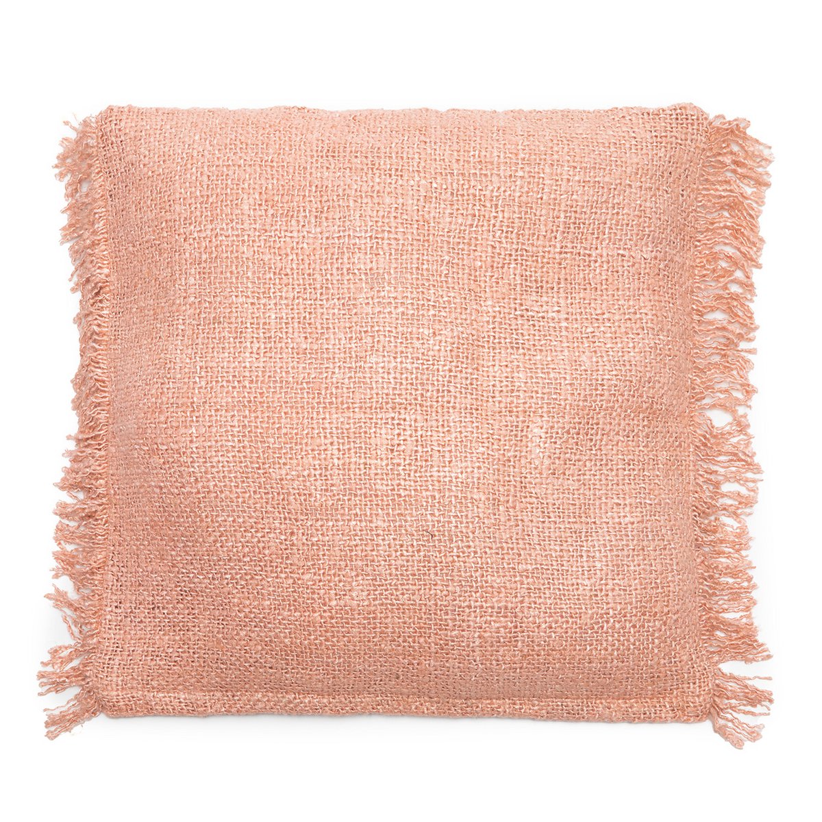 Housse de coussin en coton Oh My Gee – Rose Saumon – 60×60cm | Bazar Bizar