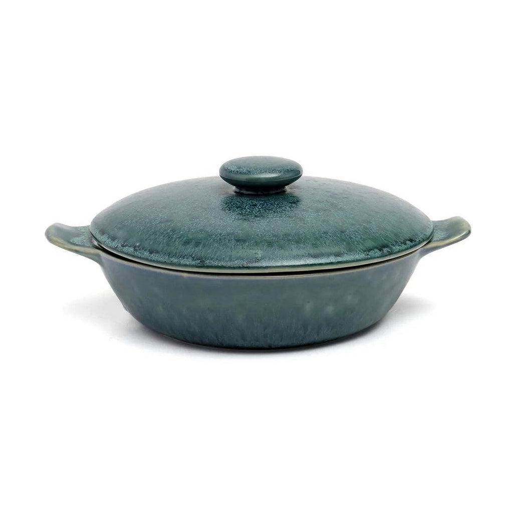 Faitout en grès avec couvercle Aqua – Bleu Sarcelle | Bazar Bizar