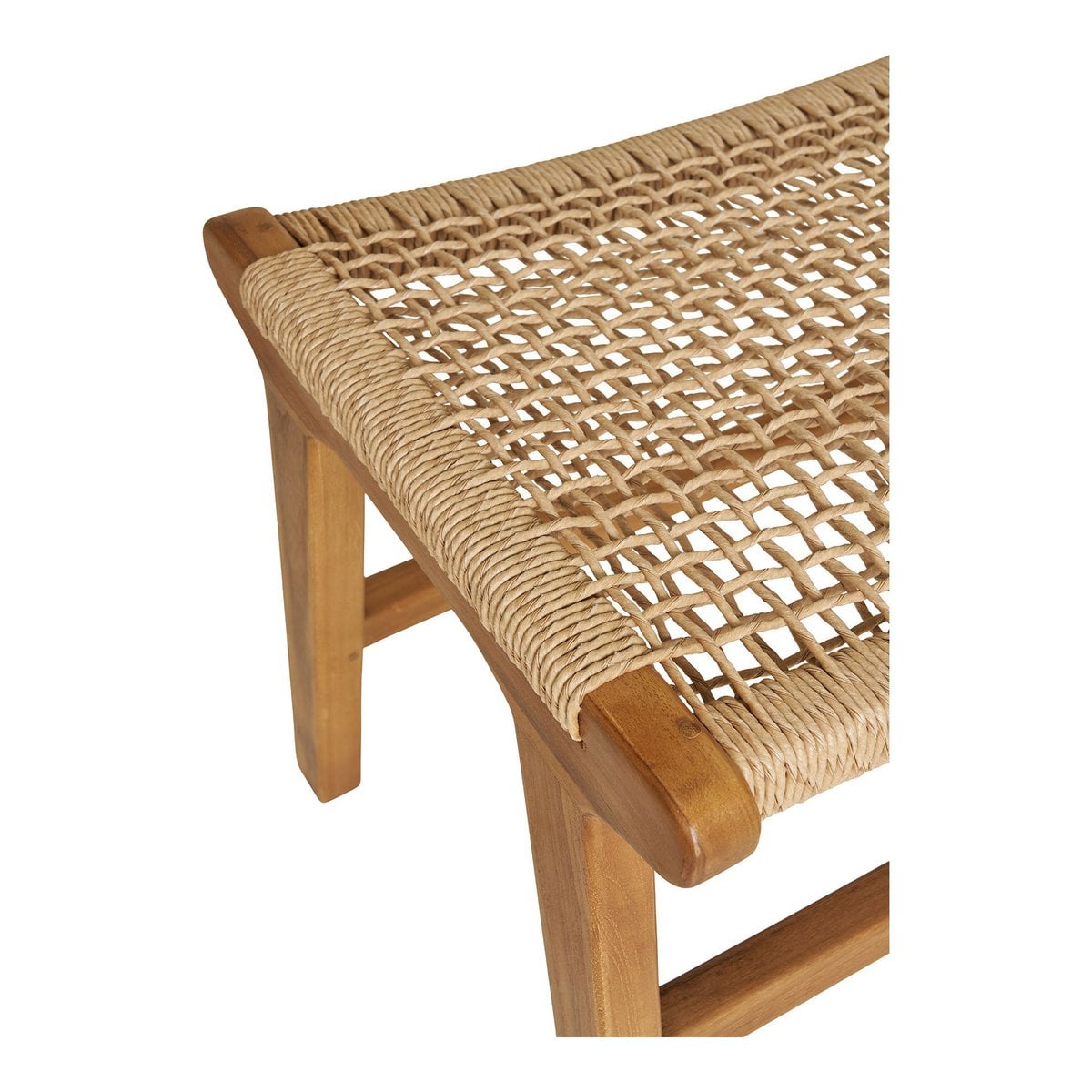 Repose-pieds Derby – Teck & Polyrotin Naturel, 60x40x42 cm