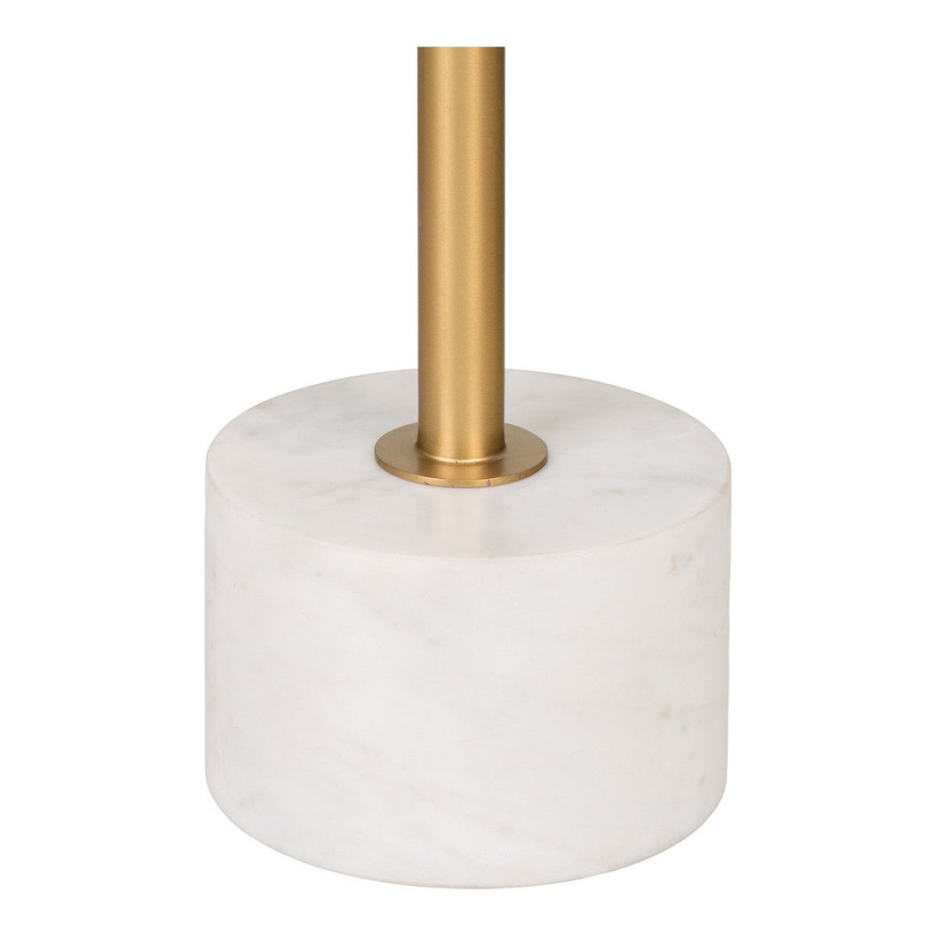 Table d’appoint Lecco – Laiton & Marbre, Ø41x58 cm