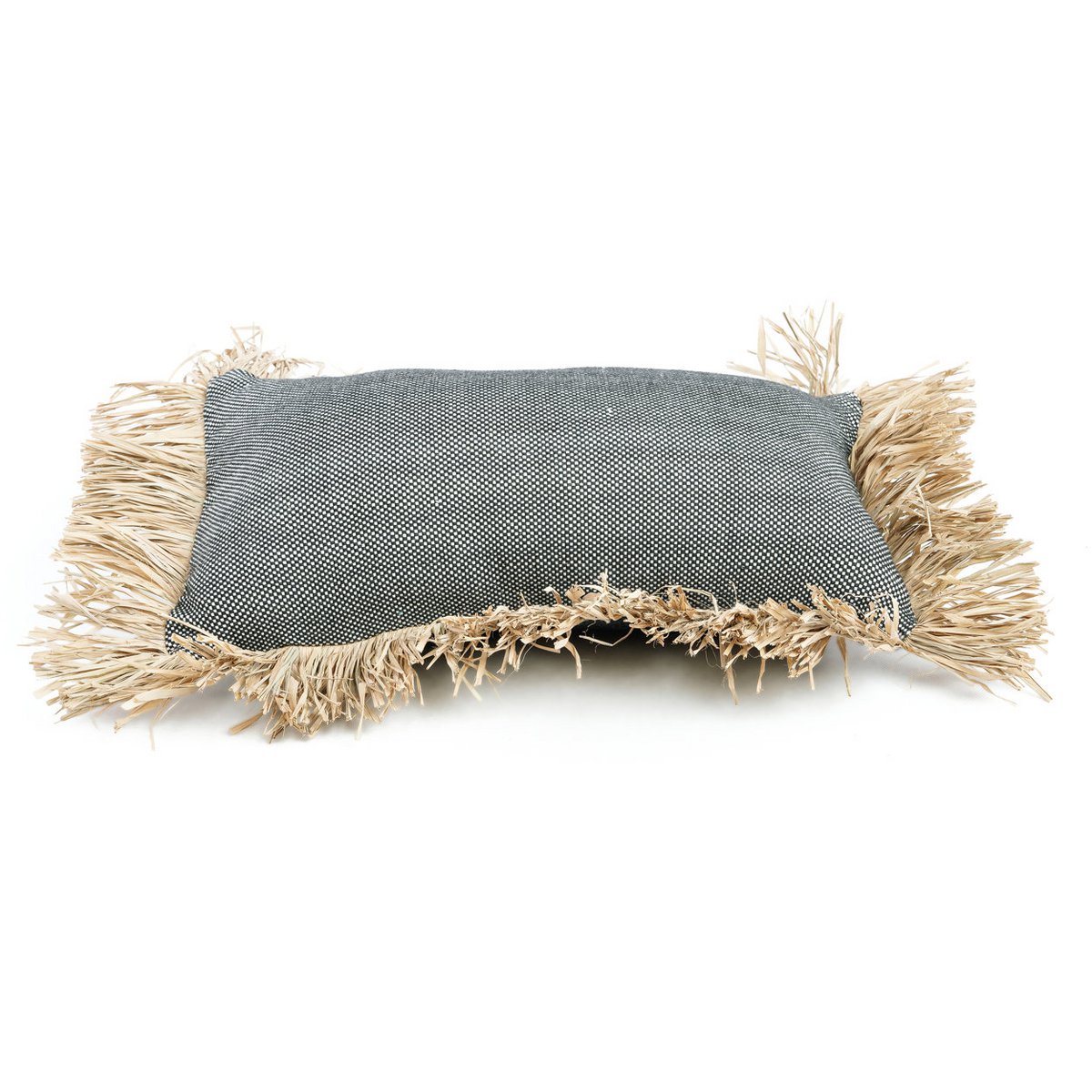 Housse de coussin Bonita noir et naturel 30 × 50 cm