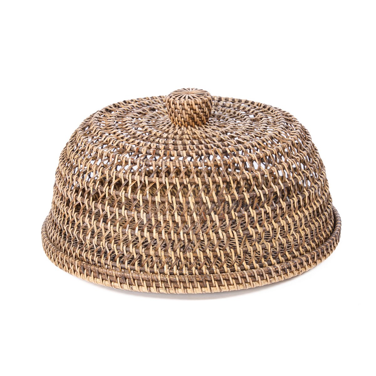Cloche alimentaire en rotin tressé – Brun Naturel – M | Bazar Bizar
