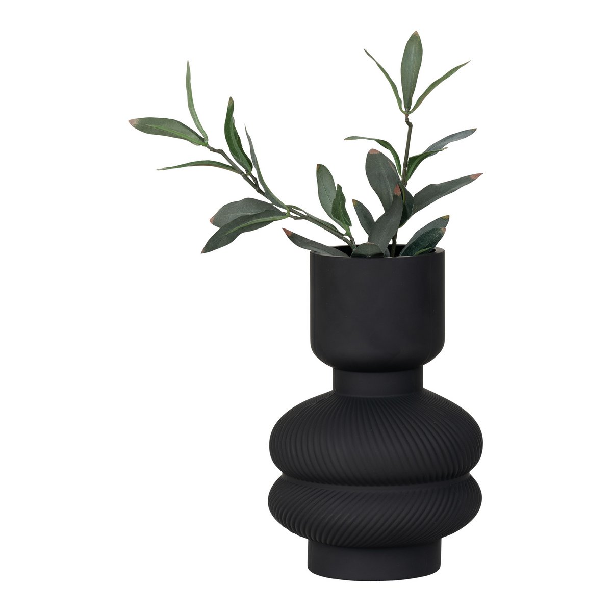 Vase - Noir, Verre, Ø15x22cm