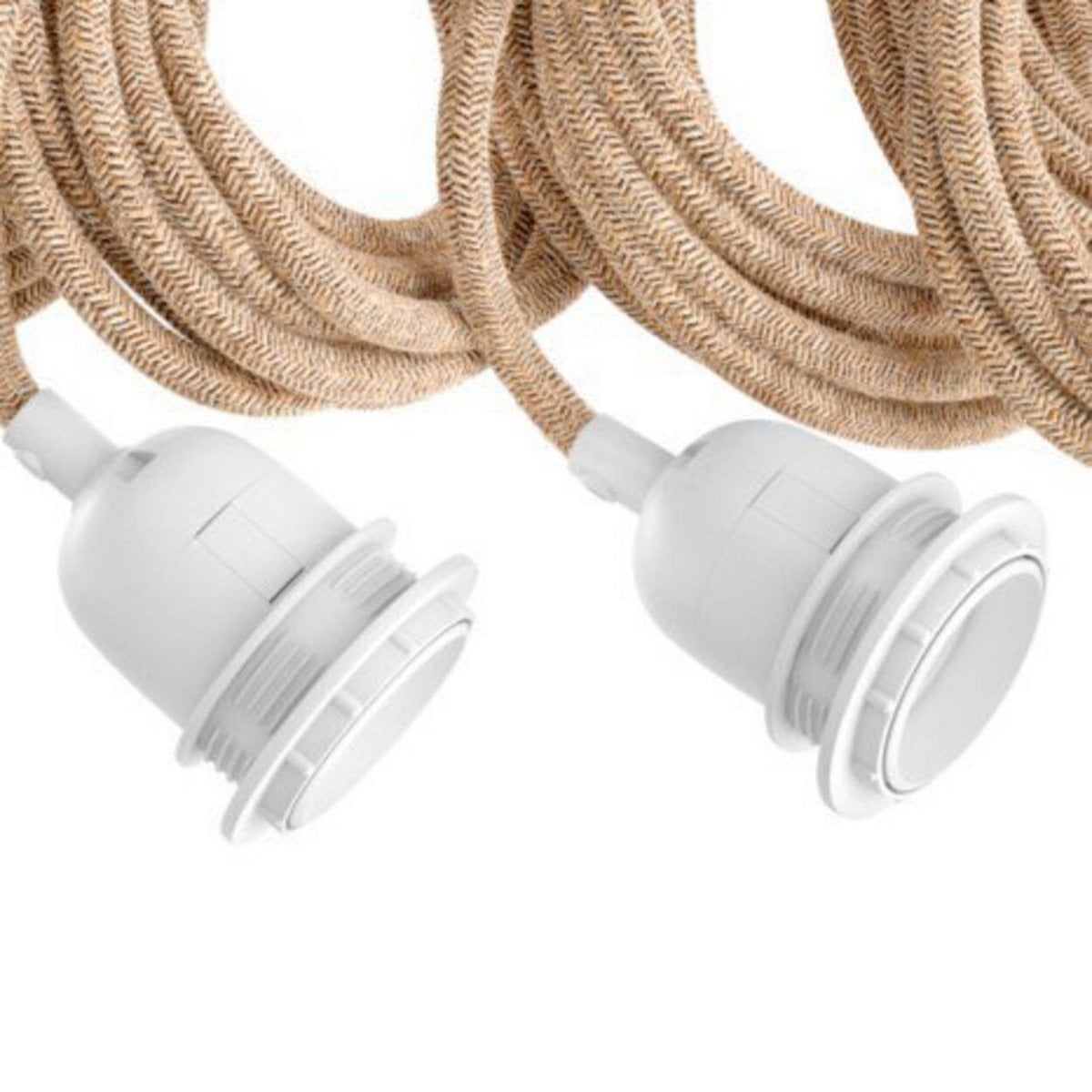 Plafonnier en grappe 5 cordons – Blanc Naturel | Bazar Bizar