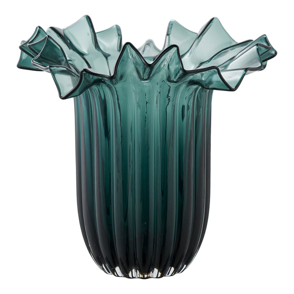 Vase en verre soufflé bouche – Vert foncé
