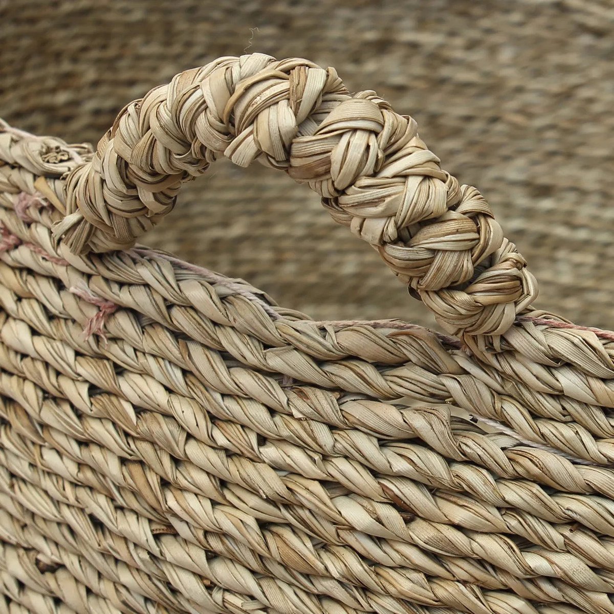 Panier de rangement en jonc de mer Quatre Mains – Naturel – S | Bazar Bizar