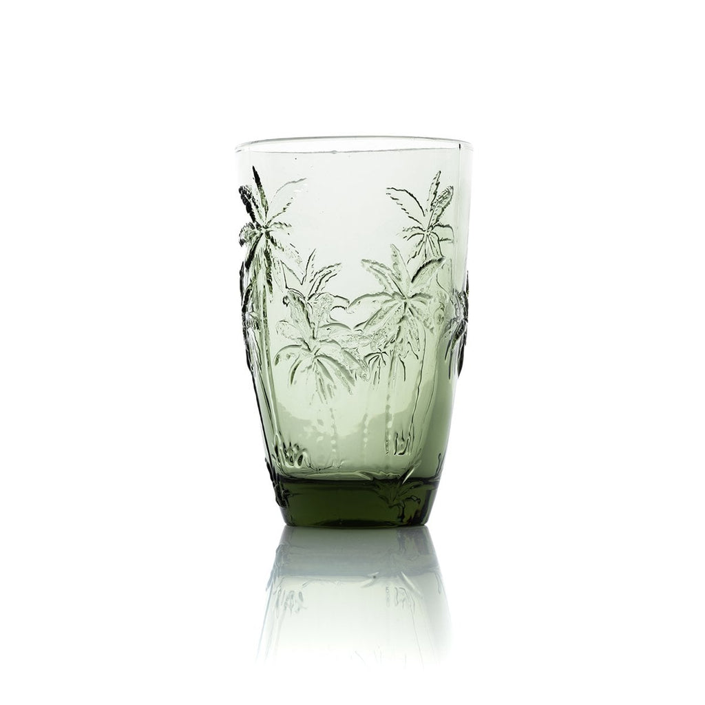 Verre highball en verre recyclé Palm Breeze – Vert Palmiers | Bazar Bizar