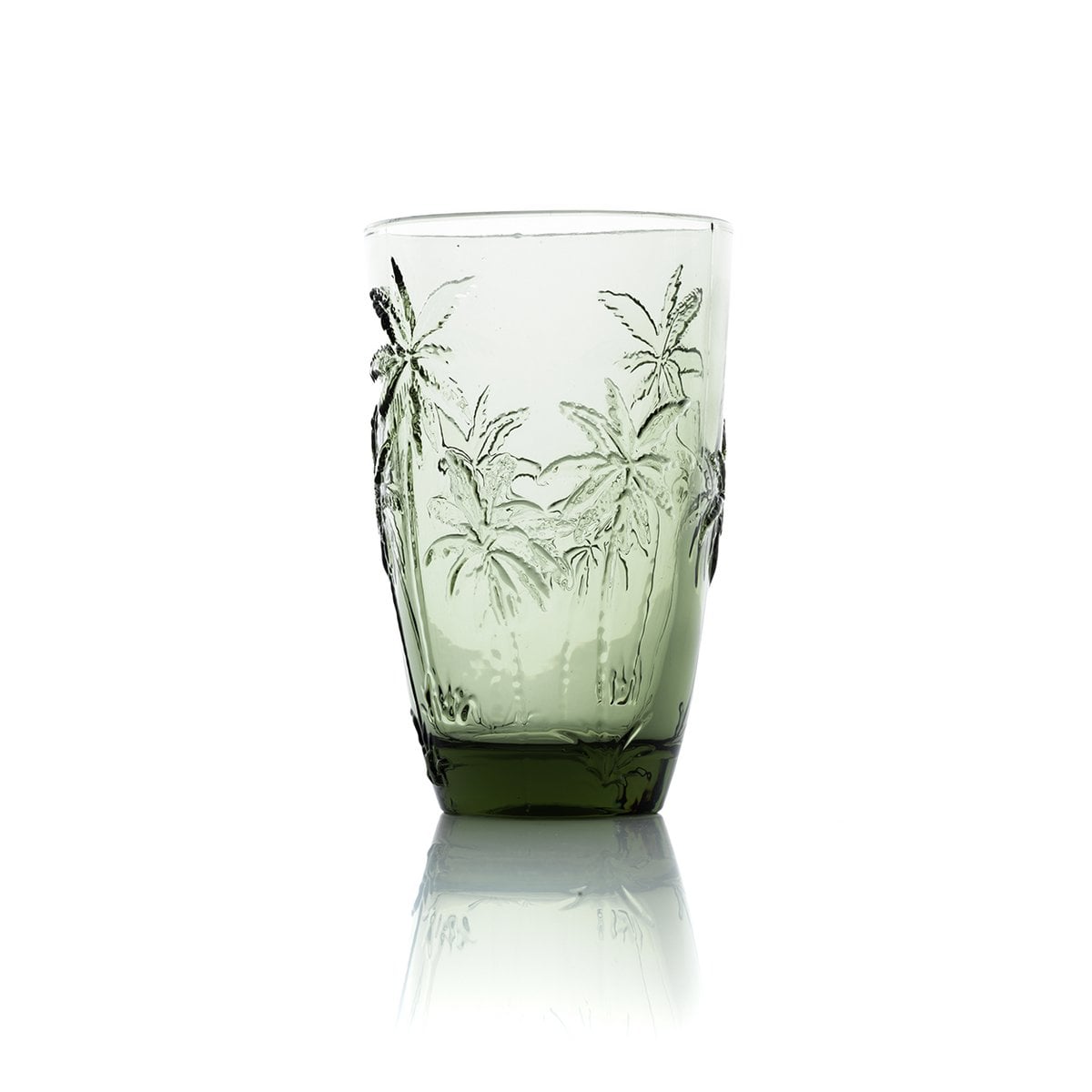 Verre highball en verre recyclé Palm Breeze – Vert Palmiers | Bazar Bizar