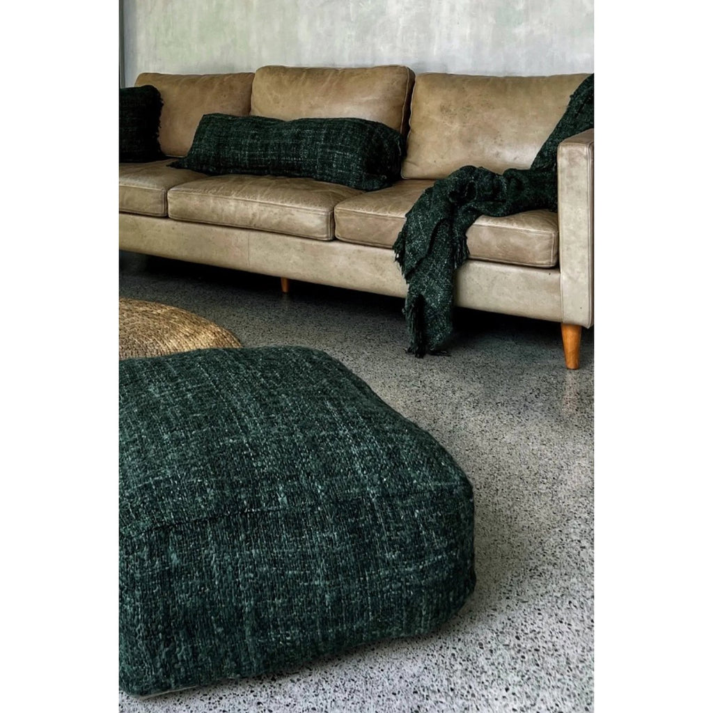 Pouf en coton Oh My Gee – Vert Forêt | Bazar Bizar