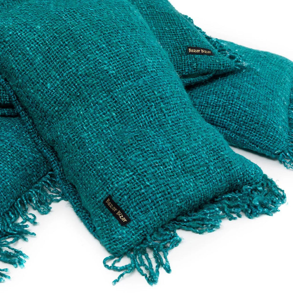 Housse de coussin longue Oh My Gee – Aqua – 35×100cm | Bazar Bizar