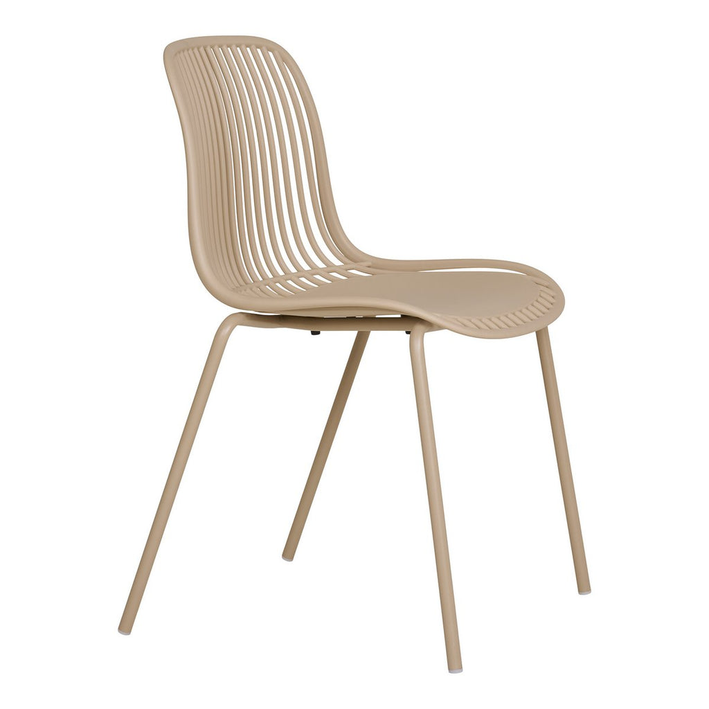 Chaise de jardin Branson – PP sable empilable (lot de 4)