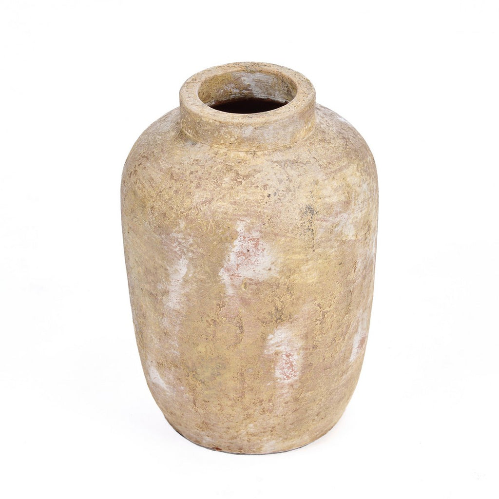 Vase Clay Echo crème en terre cuite 30 cm