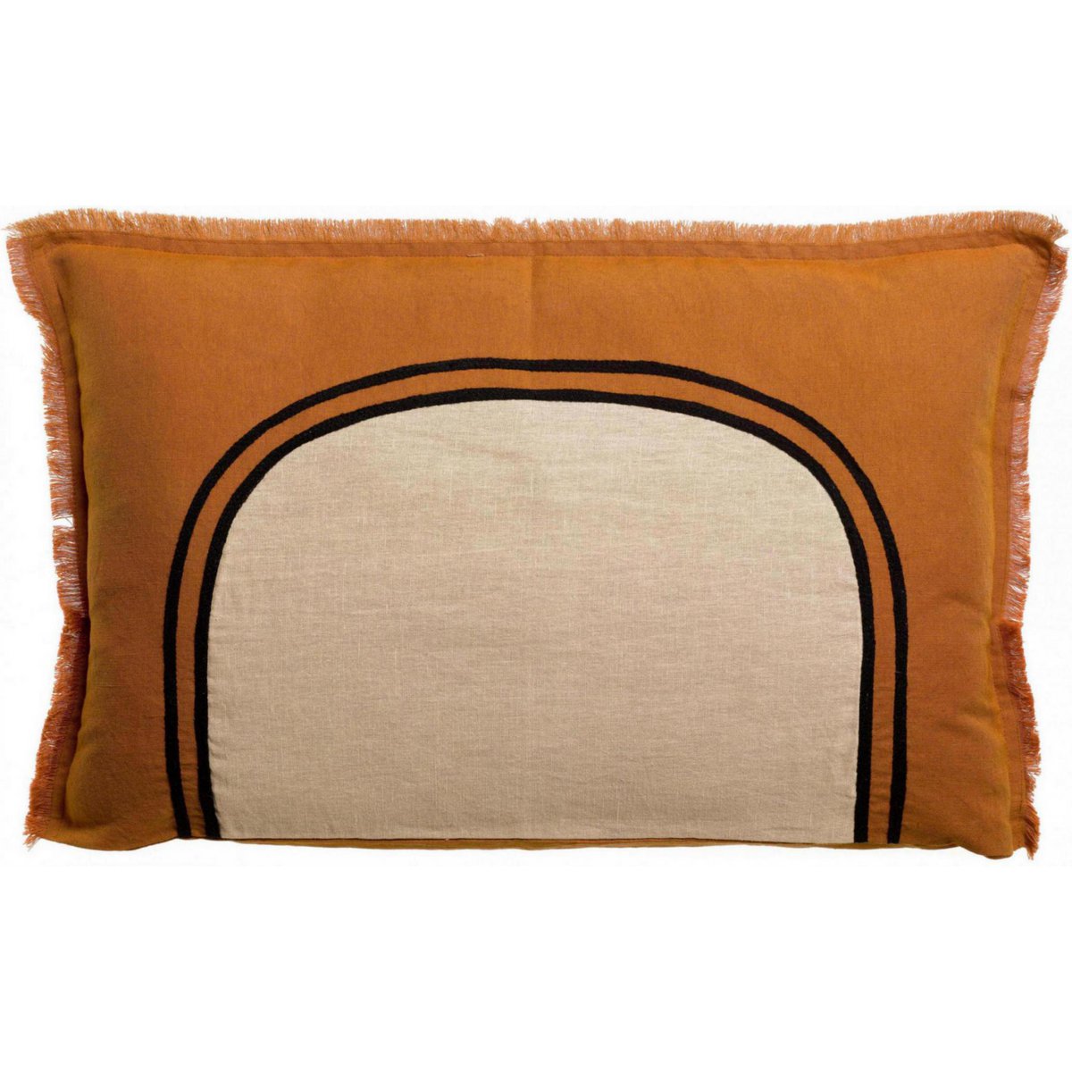 Coussin bicolore Laly Cuivre 40 × 65 cm