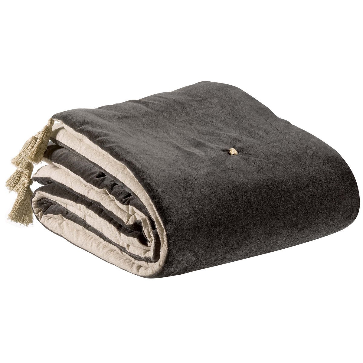 Édredon Pompons Élise Tonnerre – Coton & Polyester 80x180 cm | Vivaraise