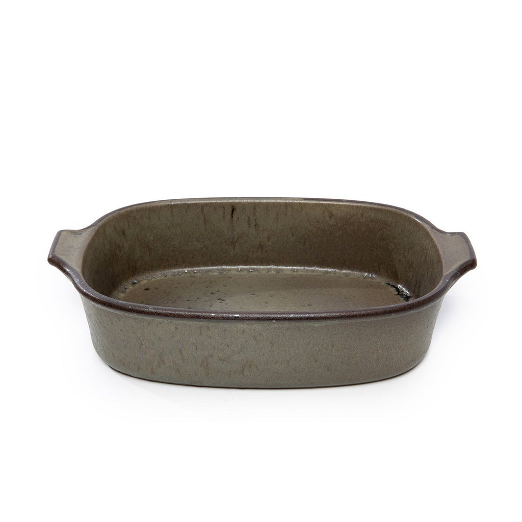 Plat de four en grès Comporta – Vert Glaçure Craquellée – M | Bazar Bizar