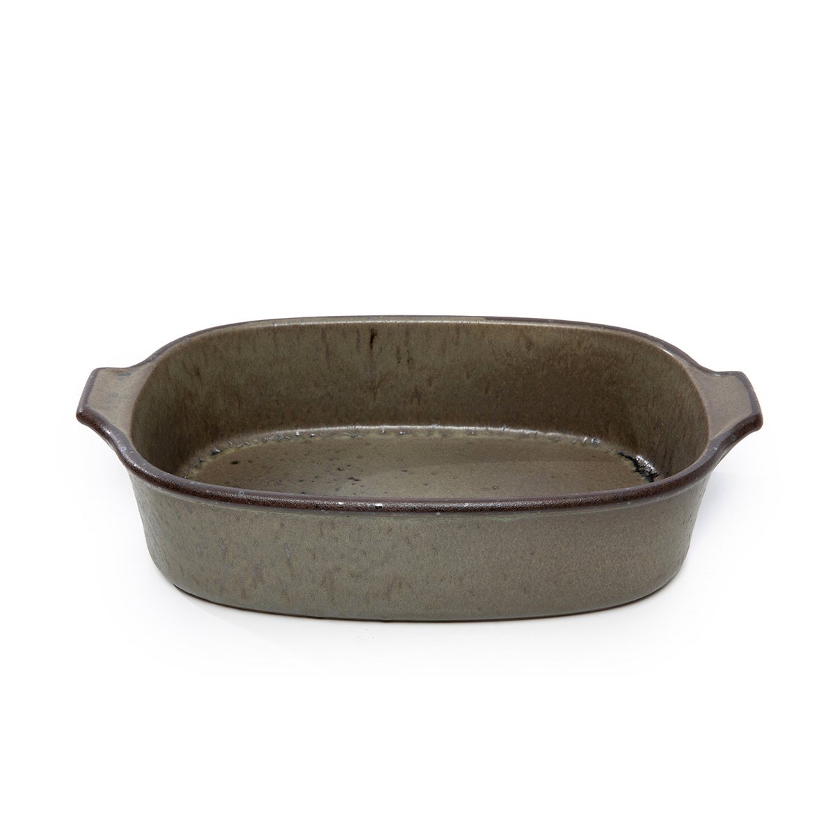 Plat de four en grès Comporta – Vert Glaçure Craquellée – M | Bazar Bizar