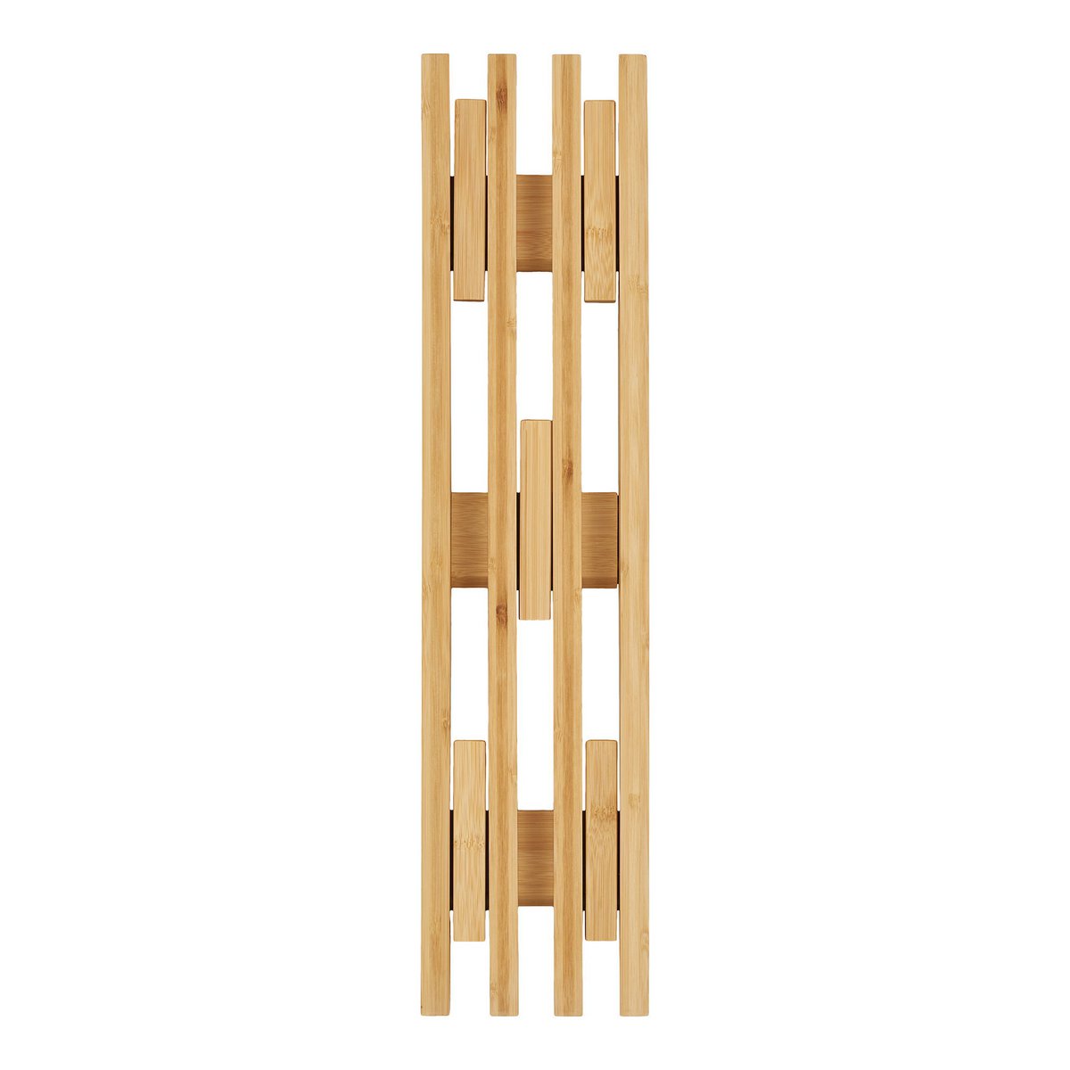 Porte-manteau Mural en Bambou Naturel - 9,5x60 cm