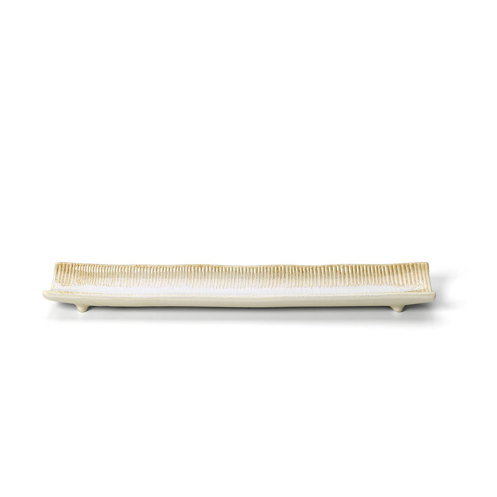 Plateau long en céramique Da Rocha – Miel Blanc | Bazar Bizar