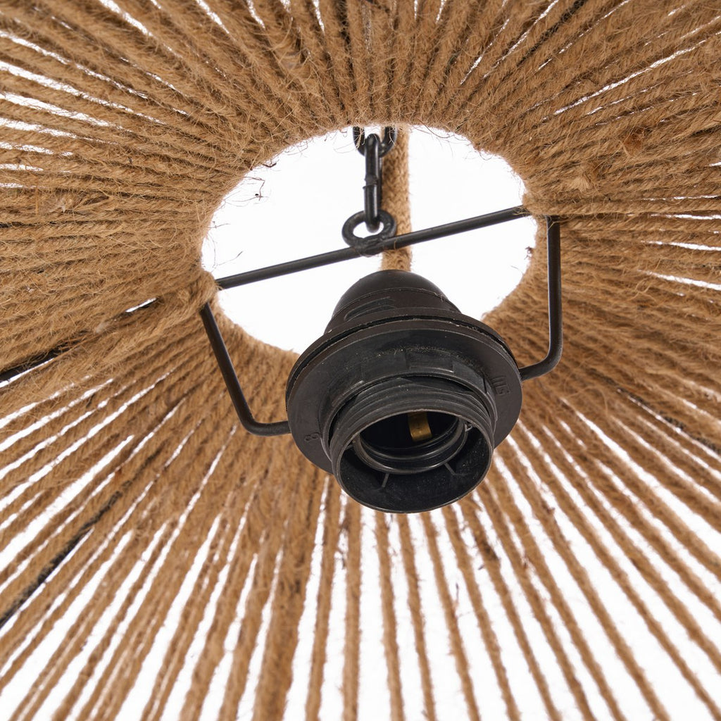 Le Lustre en Perles de Bois - Naturel - L