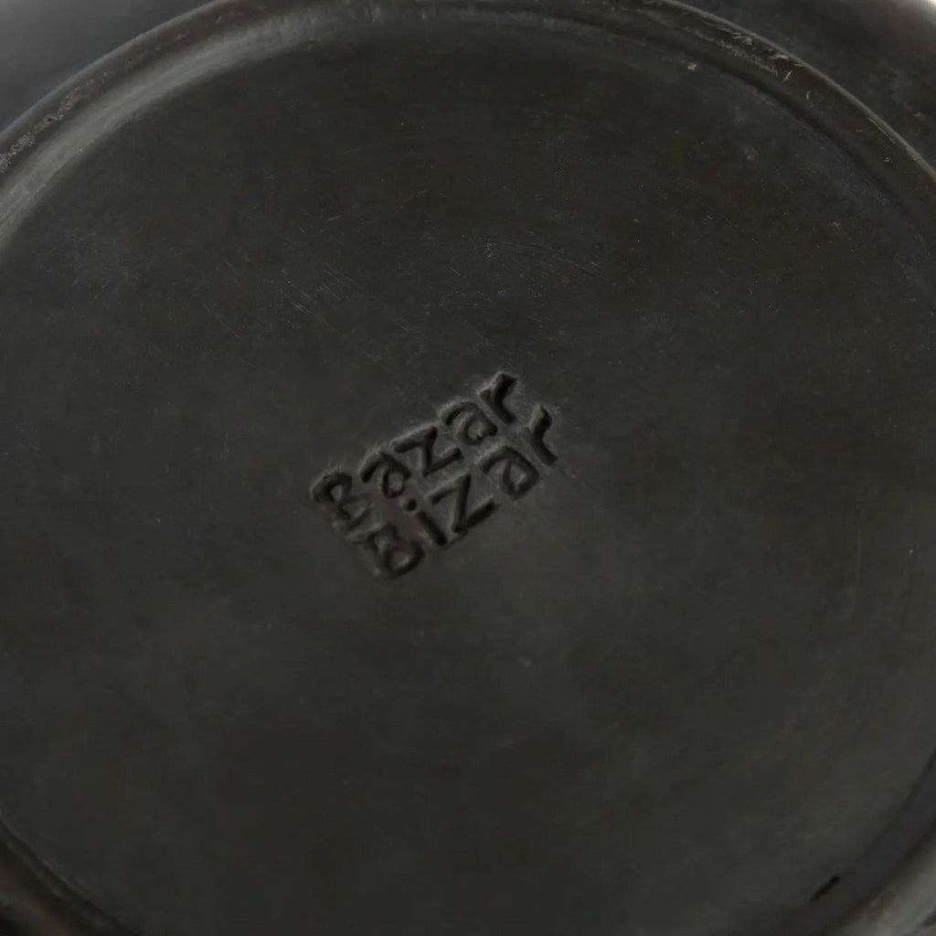 Assiette creuse en terre cuite Brûlée – Noir – M | Bazar Bizar