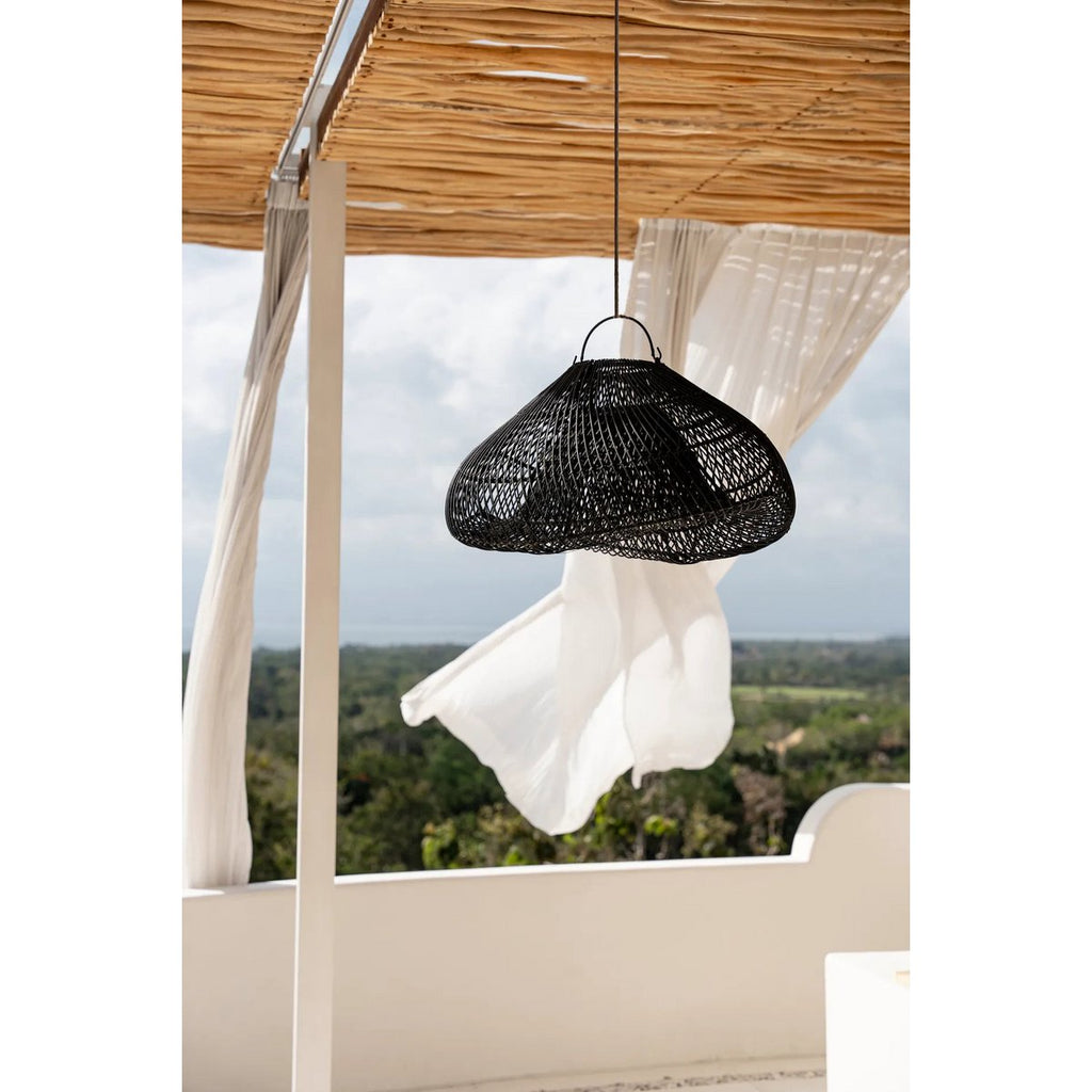 Suspension en rotin The Cloud – Noir – M | Bazar Bizar