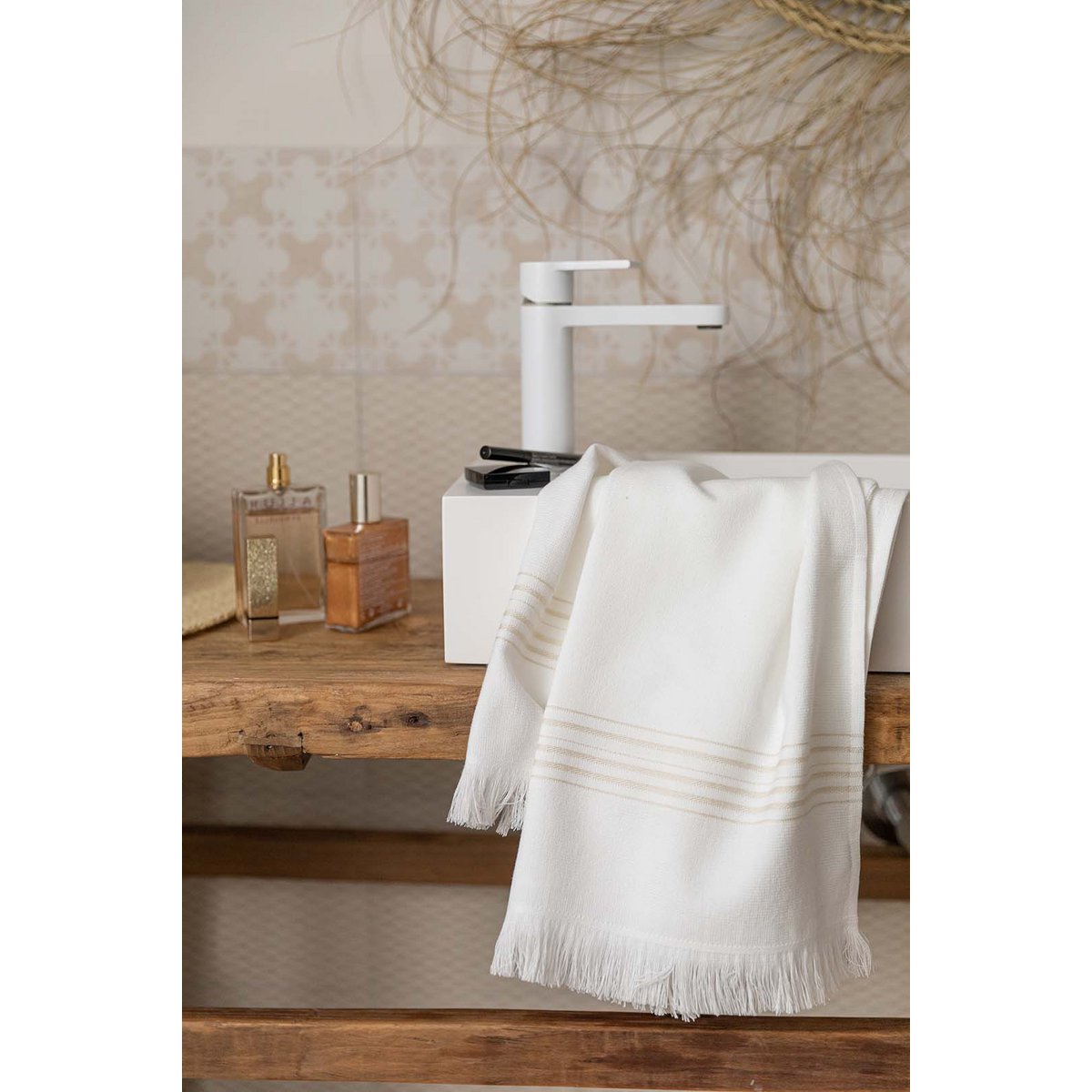 Cancun Neige – Drap Hammam 90 x 180 cm