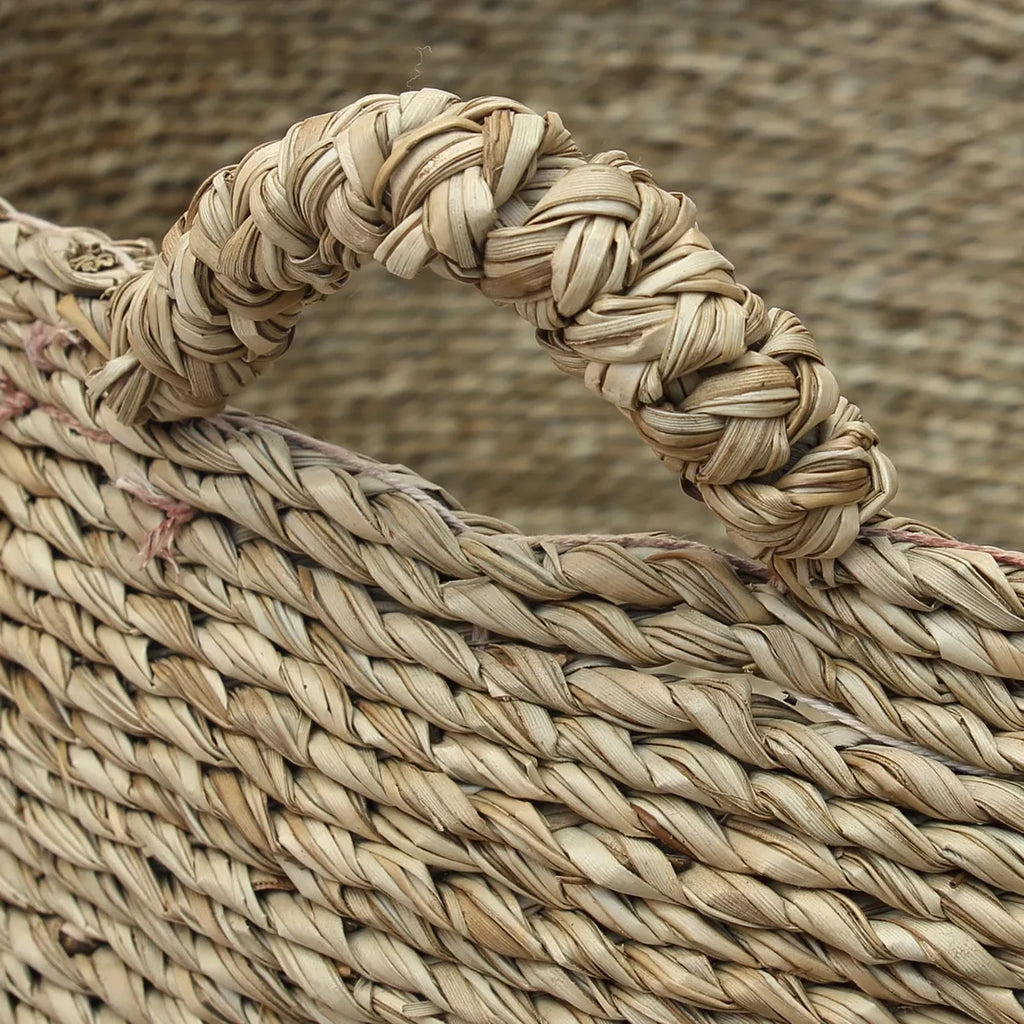 Panier de rangement en jonc de mer Quatre Mains – Naturel – L | Bazar Bizar
