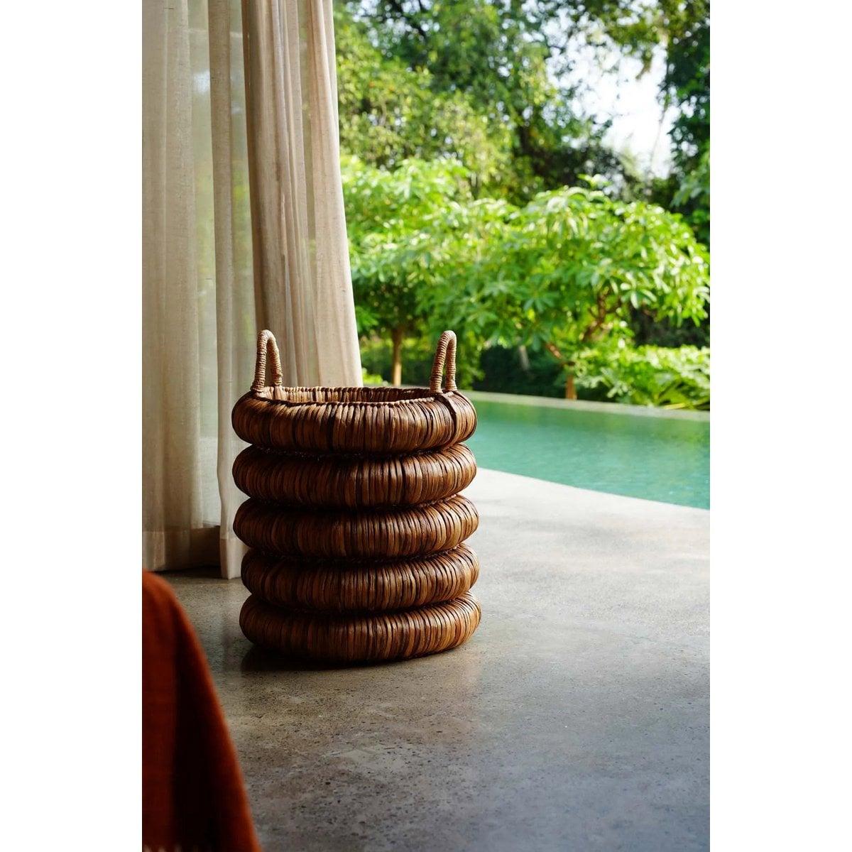 Grand panier en jacinthe d’eau Chunky – Naturel – ×54cm | Bazar Bizar