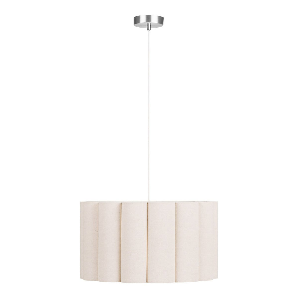 Suspension Watton en acier et lin gris et beige