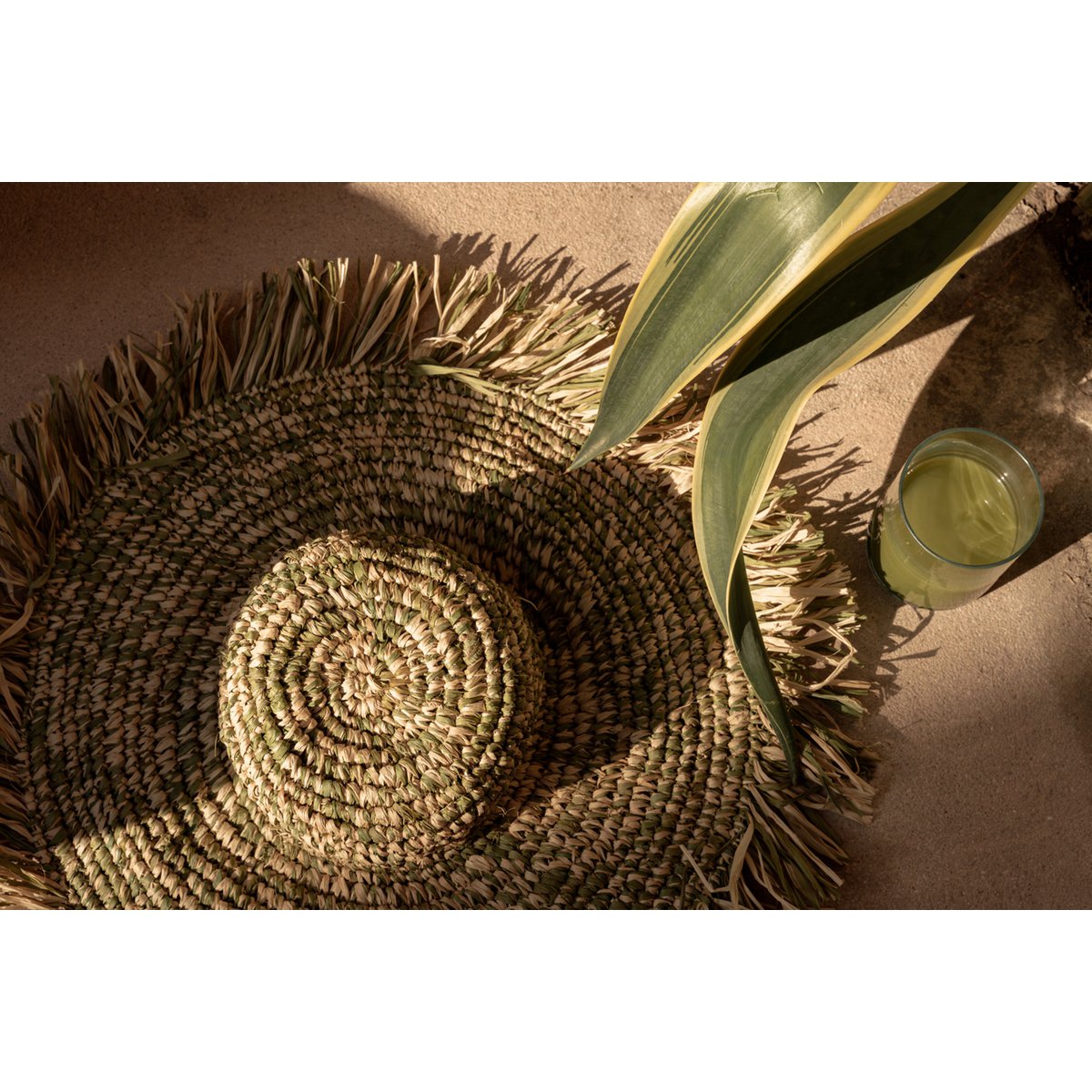 Chapeau d’été en raphia The Party Hat – Vert Jungle | Bazar Bizar